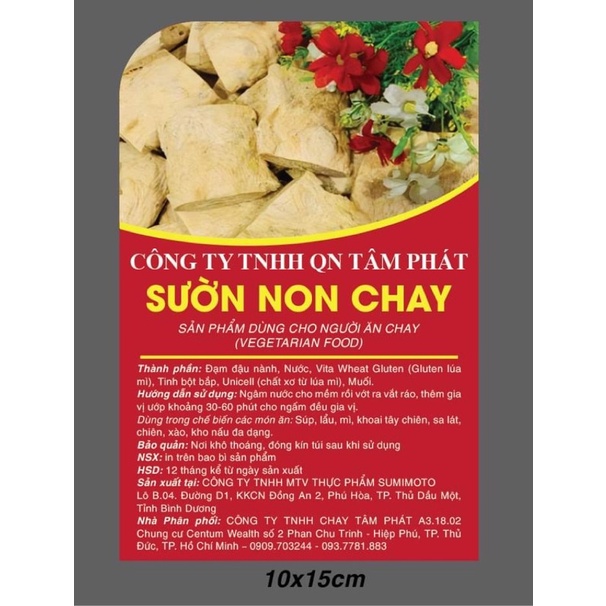 ❤️ 1KG Sườn non Chay Tâm Phát (loại dày)/Công nghệ Nhật Bản
