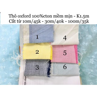 [Vaihoa2015] Vải Thô dày mềm vừa 100%coton chuyên sơ mi các hãng  {OXFORD}
