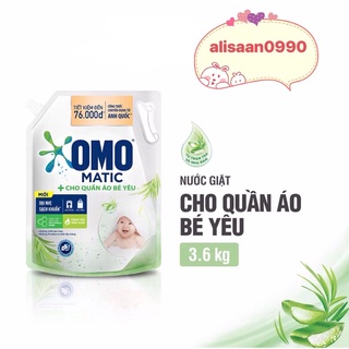 [MẪU MỚI] NƯỚC GIẶT OMO DỊU NHẸ TÚI 3,6KG