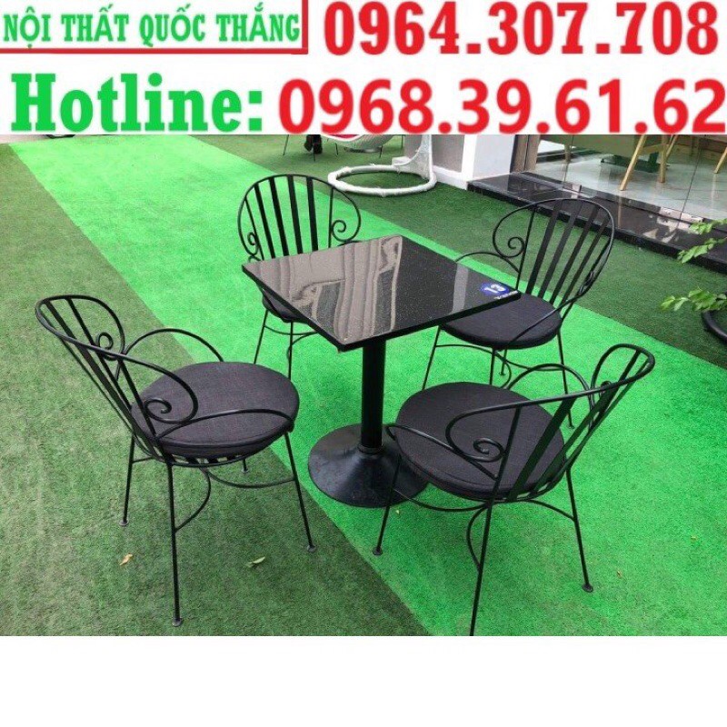 Bàn ghế sắt cafe sân vườn ngoài trời giá rẻ