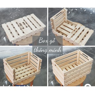 [ Lắp Ráp ] Thùng Box Pallet Đa Năng Gấp Gọn Thông Minh Gỗ Thông Chile Nhập - UltraCrate