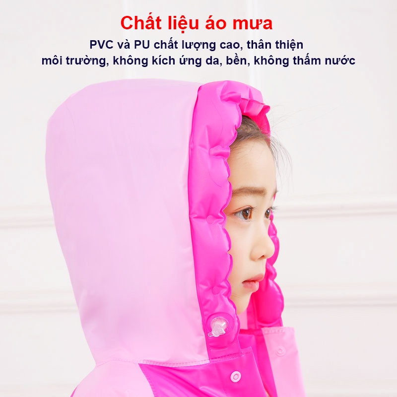 Áo mưa trẻ em, Áo mưa cho bé hoạt hình Elsa &amp; Peppa đáng yêu cho bé 4-10 tuổi Baby-S – SAM004