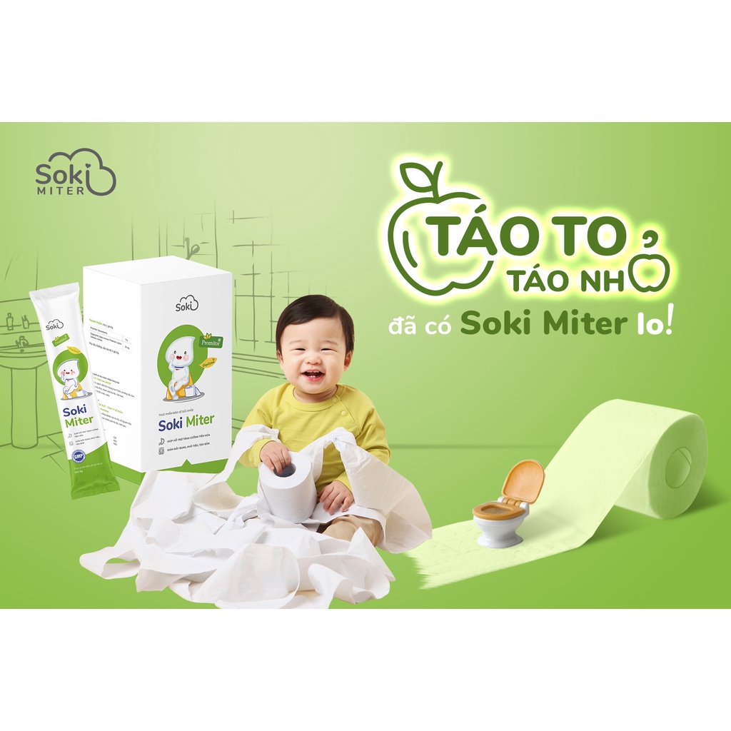 COMBO 2 HỘP SOKI MITER - DỨT ĐIỂM TÁO BÓN, TIÊU HÓA BON BON [CHÍNH HÃNG]