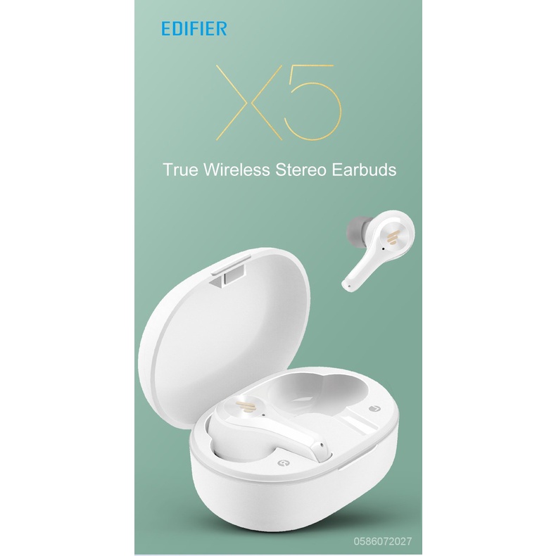 EDIFIER X5 Tai nghe bluetooth không dây chính hãng Trong tai có micrô Giảm tiếng ồn Loa siêu trầm Chống bụi và chống nướ