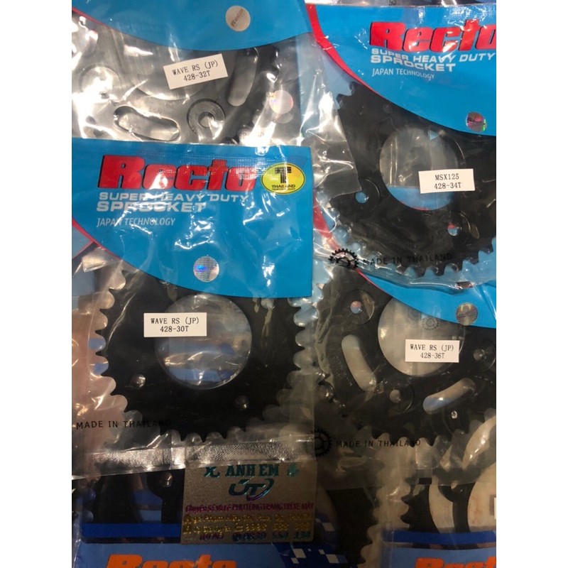 Dĩa Tải Wave RS/W125/MSX/Fuce Hàng Chính Hãng RECTO THAILAND >>>>
