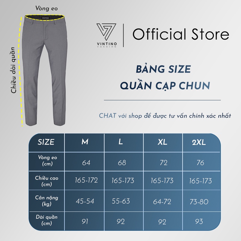 Quần baggy nam cạp chun, quần tây nam ống côn hàn quốc vải tuyết mưa mềm mại, chống nhăn chống xù VINTINO QCS