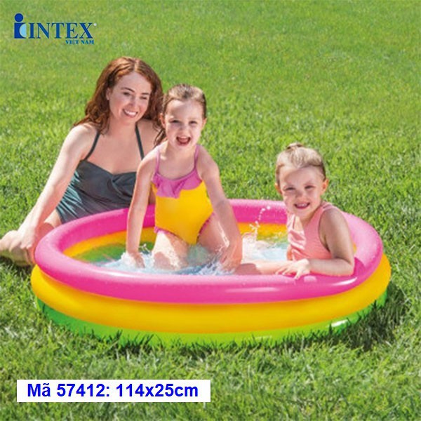 Bể bơi cho bé INTEX màu cầu vồng nhiều tầng đủ kích cỡ