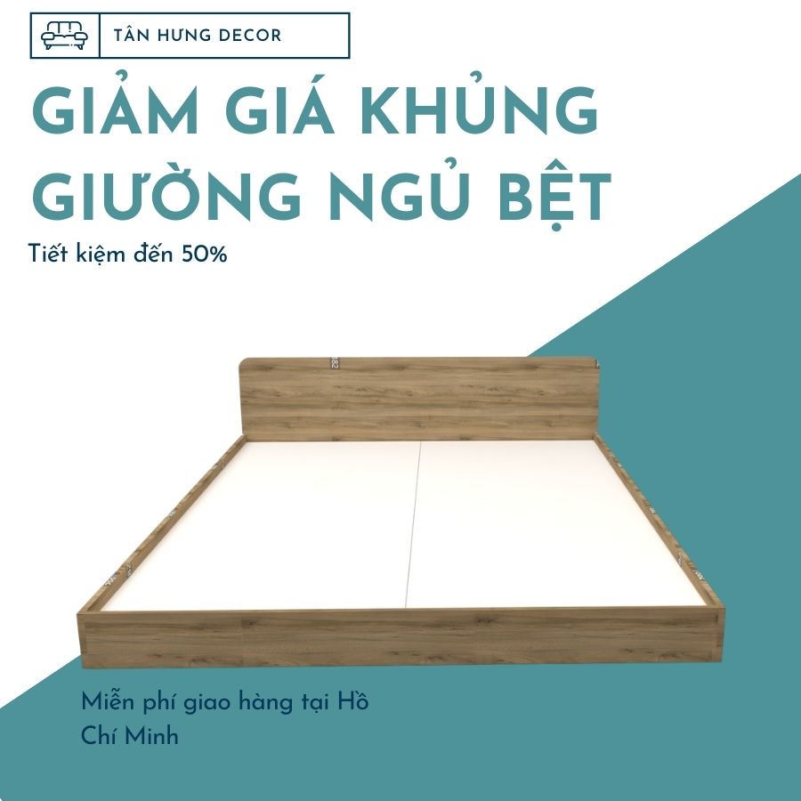 Giường ngủ bệt kiểu nhật , thiết kế thông minh dễ dàng di chuyển lắp đặt