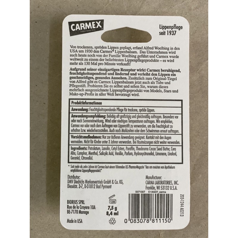 Dưỡng môi Carmex Classic LippenBalsam dạng hũ 7,5g