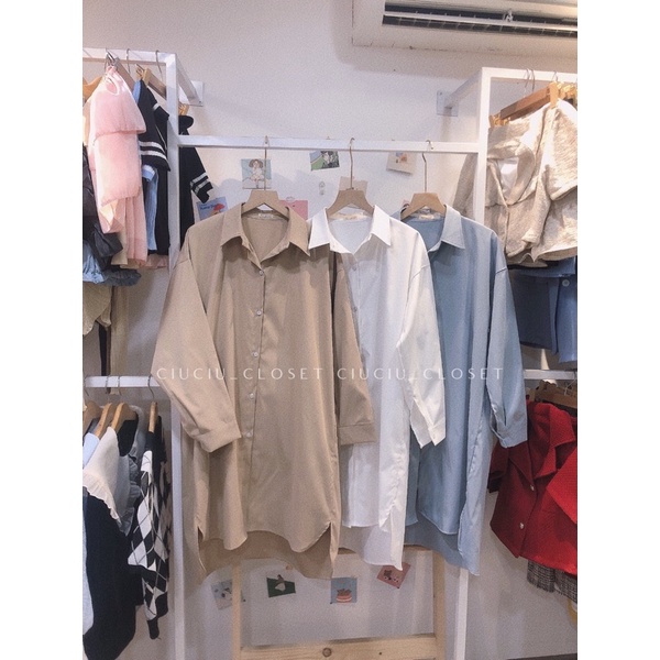 Đầm Sơ Mi Vạt Dáng Suông 3 Màu Chất Vải Đẹp Thoáng Mát Mặc Đi Chơi