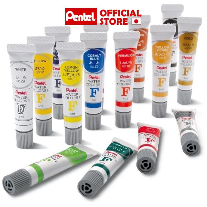 Màu Nước Dạng Tuýp Pentel Water Color WFRS | Vẽ Được Trên Nhiều Chất Liệu | 12 màu/18 màu/24 màu