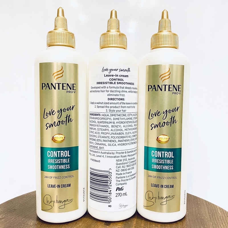 Kem dưỡng tóc Pantene Pro-V Love your smooth leave in cream cấp ẩm, giảm chẻ ngọn, vào nếp, tóc mềm suôn mượt thơm thẳng