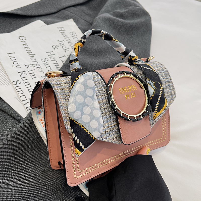 Túi Xách Đeo Vai Kiểu Vuông Nhỏ Dây Đeo Bản Rộng Thời Trang Mùa Thu Dành Cho Nữ