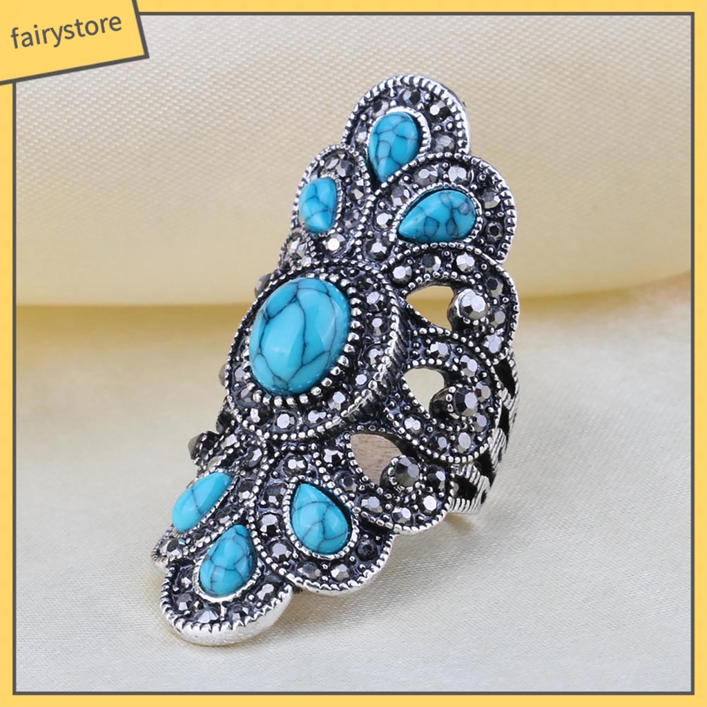 Nhẫn Hợp Kim Đính Đá Phong Cách Cổ Điển Cho Nữ