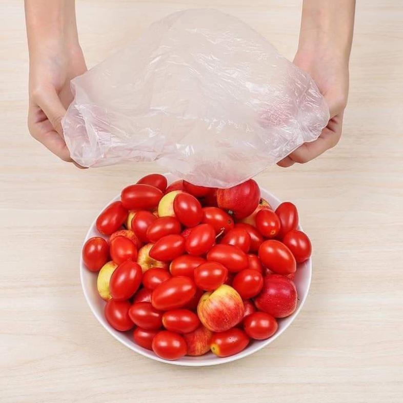 Màng bọc thực phẩm co giãn sử dụng đa năng, Set 100 túi bọc thực phẩm tái sử dụng an toàn vệ sinh