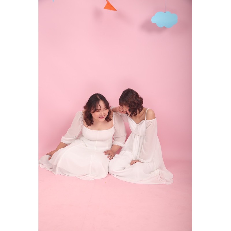 VÁY ĐI CHƠI - LADONNA DRESS - VÁY HAI DÂY TAY DÀI NGỰC RÚM | BigBuy360 - bigbuy360.vn