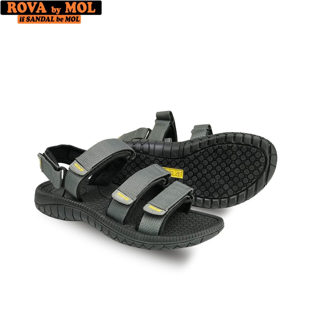 Giày sandal nam 3 quai ngang có quai hậu tháo rời mang đi học đi biển du lịch hiệu Rova RV39-1G