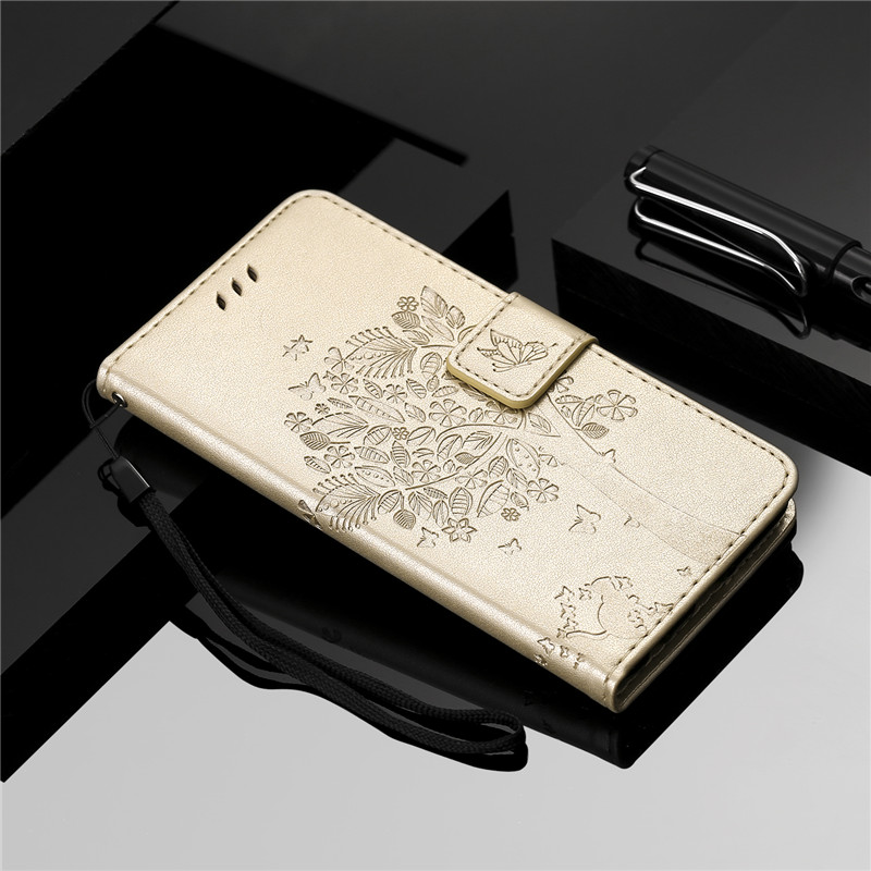 Bao da điện thoại có dây đeo cứng kiểu ví đựng thẻ cho Samsung S8 Plus