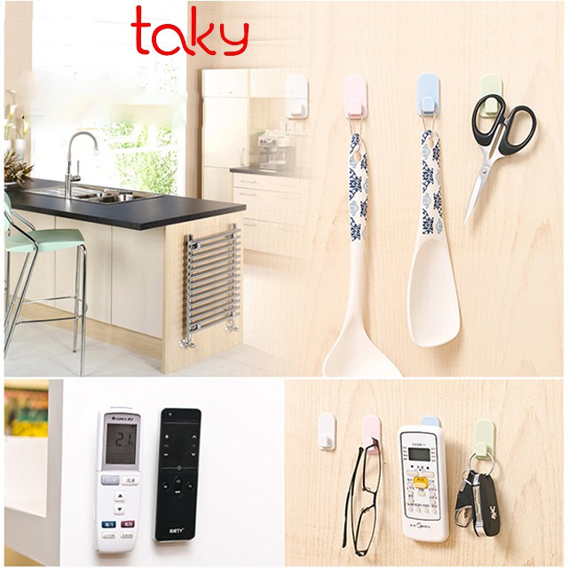 Móc Gài - Taky, Dán Tường Treo Remote, Điều Khiển Điều Hòa, Quạt, Tivi - Treo Đa Năng Tiện Lợi Cho Gia Đình - 4080