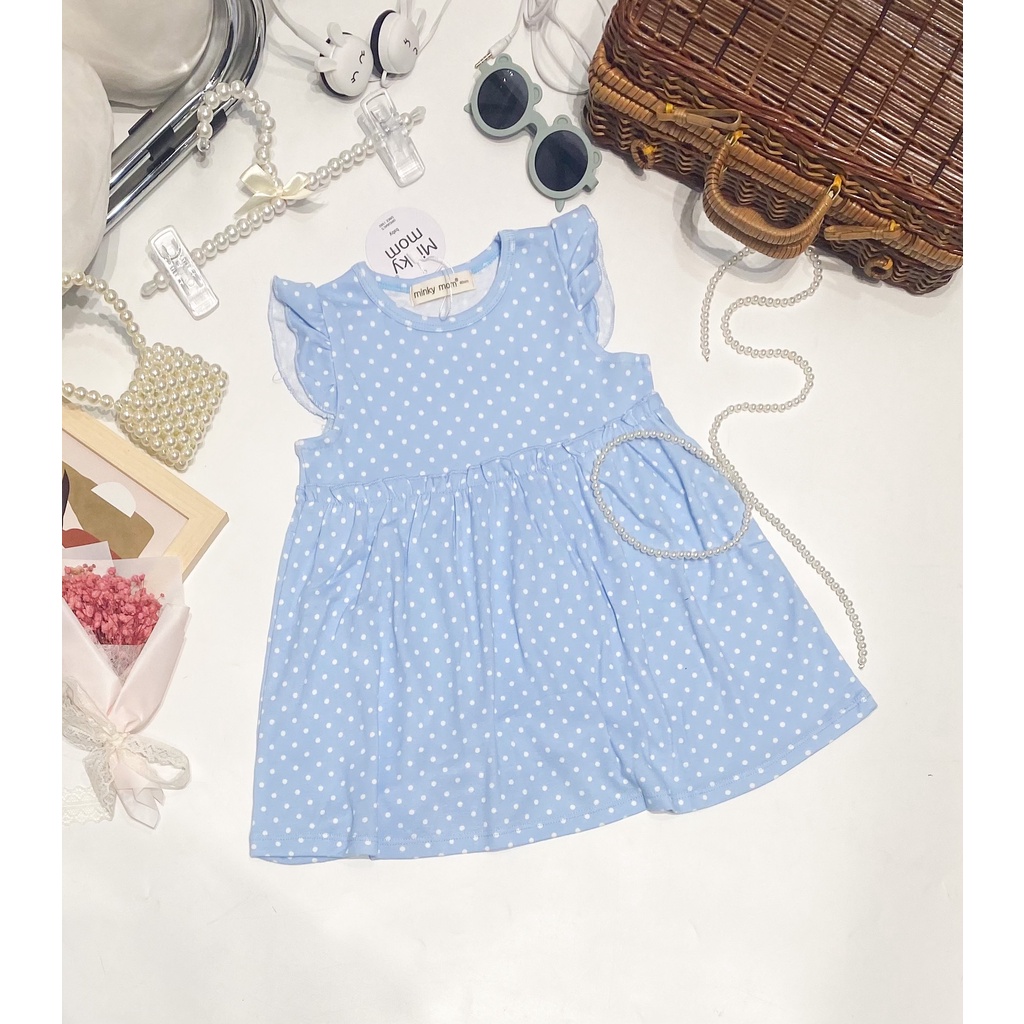 [Bé gái 8-19kg] Váy Bé Gái 1, 2, 3, 4 Tuổi Hiệu Minky Mom Vải Cotton Hàn Dễ Thương