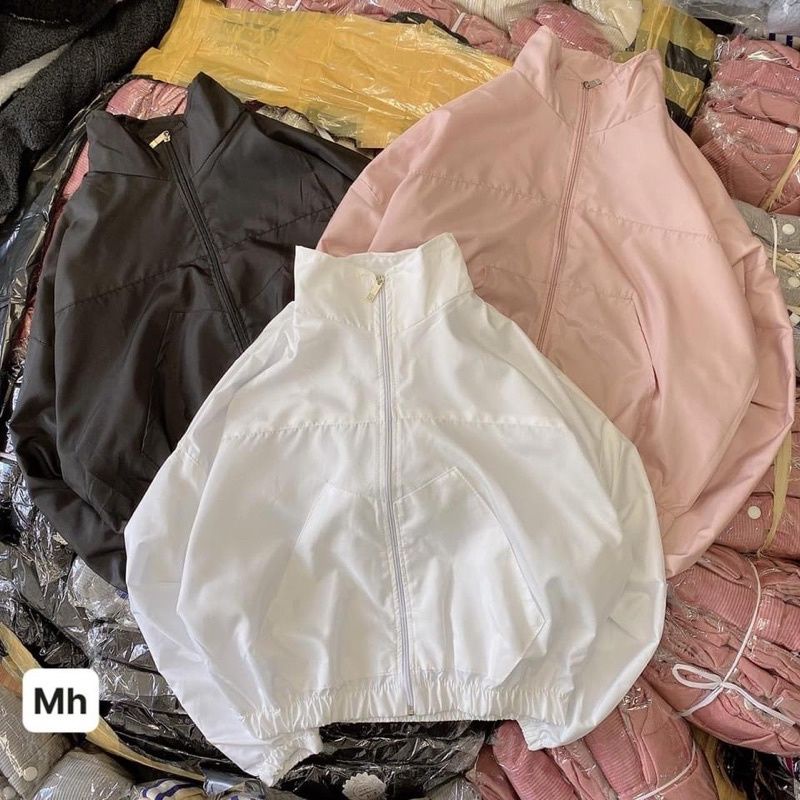 Áo khoác dù 2 lớp croptop lửng form rộng