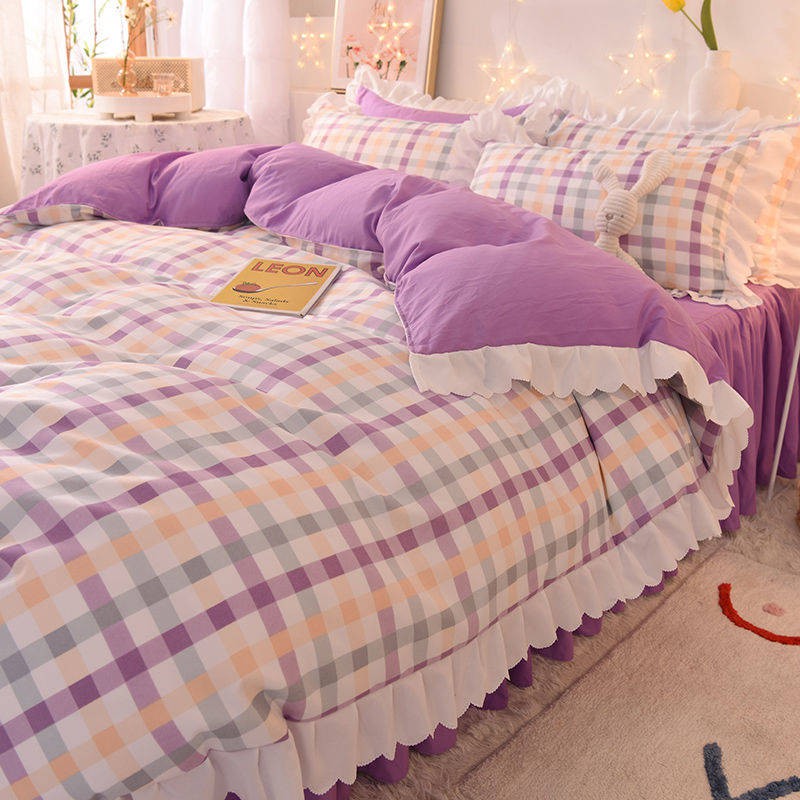 Ga trải giường Bộ đồ giường 4 mảnh kiểu công chúa phong cách hàn quốcgối