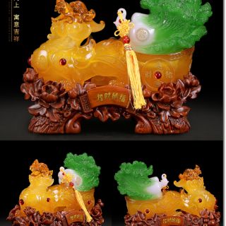 [Giá Tại Kho] Tỳ Hưu Phong Thuỷ  Kéo Bắp Cải Ngang 27cm Hàng Đẹp Loại 1 (Quà Tặng, Đặt Bàn Thờ Thần Tài)