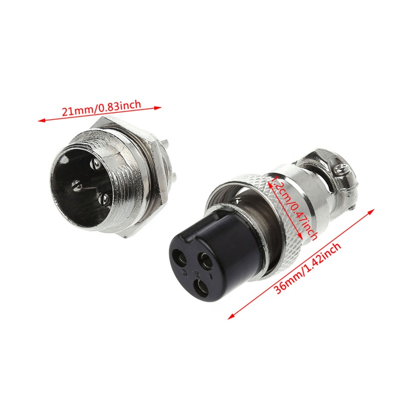 Đầu Nối Dây Điện 16mm 2 3 4 5 6 8 9 Pin GX Bằng Kim Loại