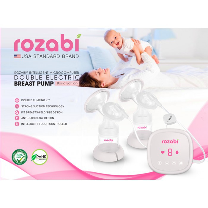 [FREE SHIP][TẶNG MÁY HÂM FATZ 4CN ] Máy hút sữa điện đôi ROZABI Compact 2018