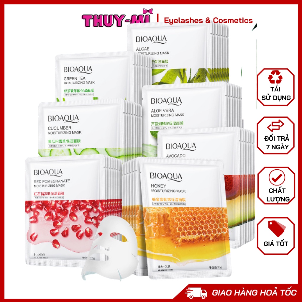 Mặt nạ giấy BIOAQUA dưỡng trắng da cấp nước giảm mụn thải độc hương trái cây