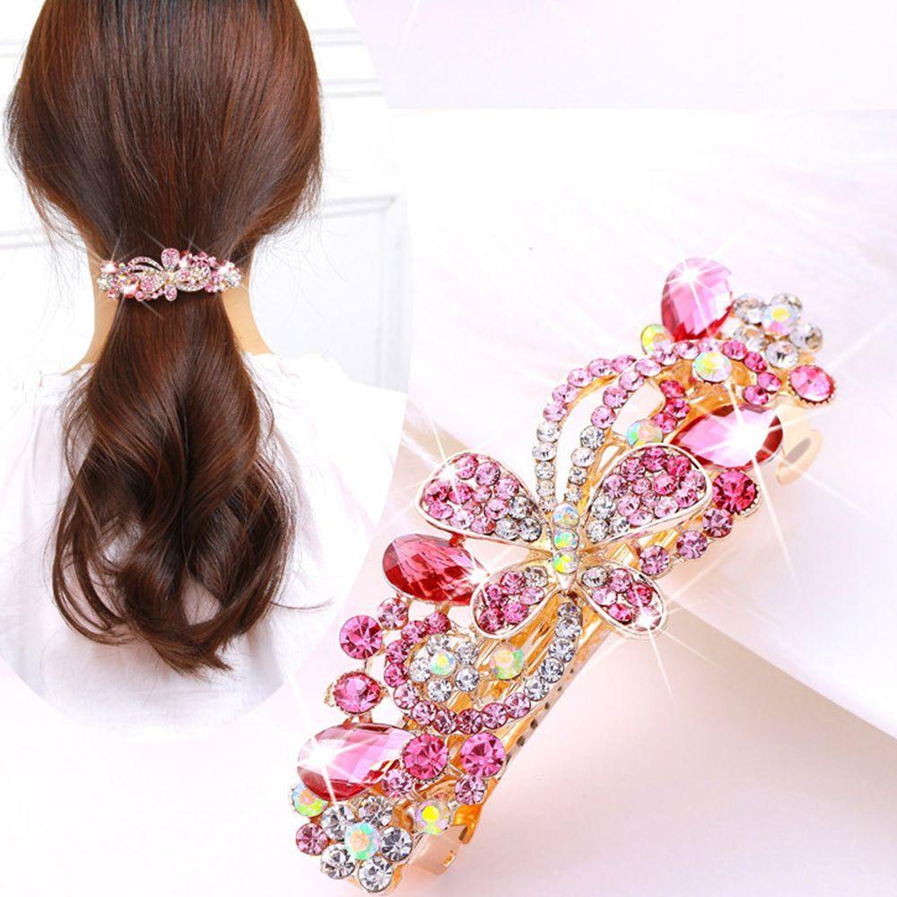 IVORY Kẹp TóC HìNh Bươm BướM ĐíNh Kim Cương Giả ThờI Trang Cho