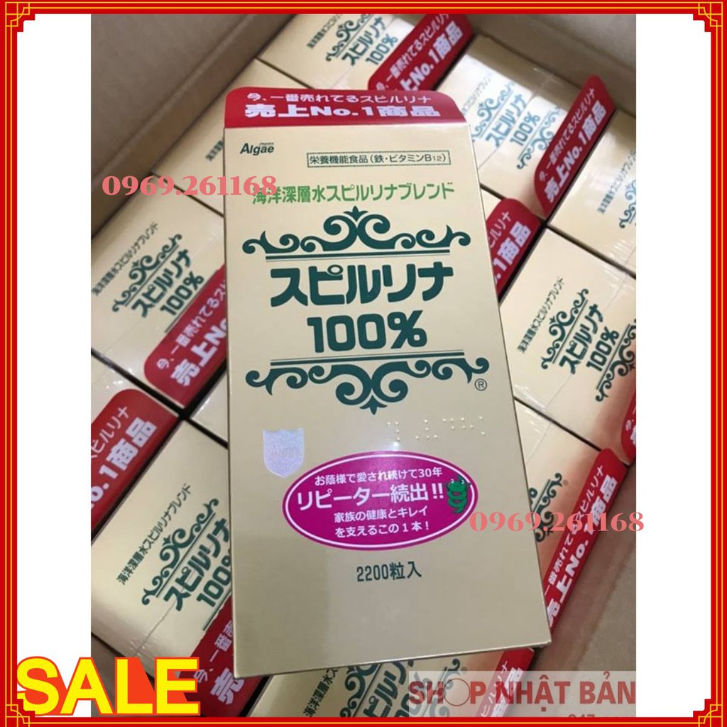 [Date 2024] Tảo xoắn Spirulina Nhật Bản 2200 viên