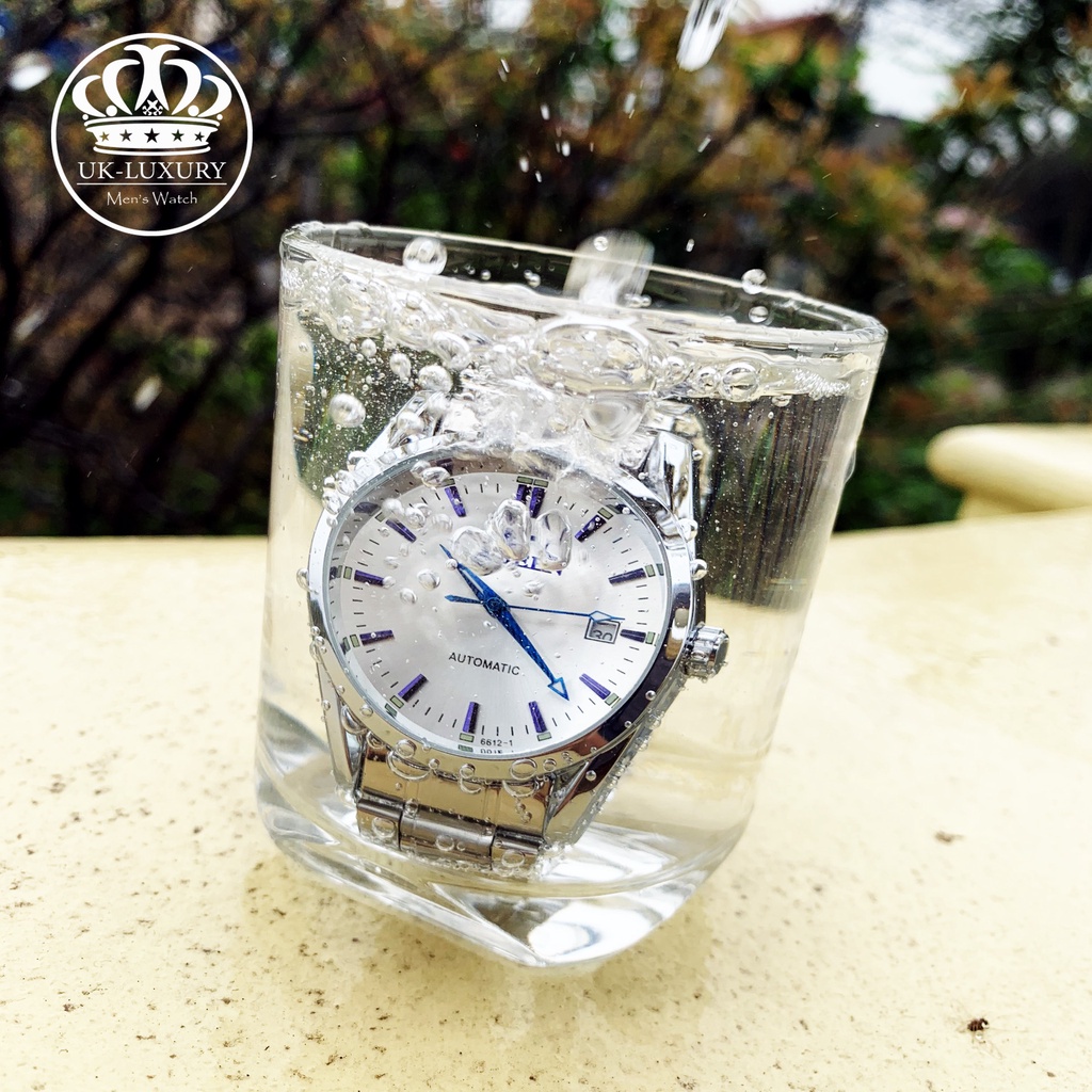 Đồng Hồ Nam Cơ Automatic FNGEEN 6612 Dây Kim Loại Có Lịch Ngày Chống Nước 3ATM bảo hành 24 tháng