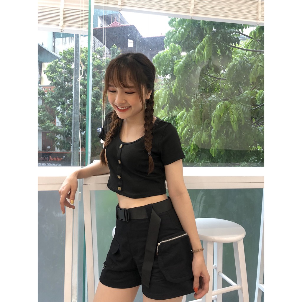 ÁO CROPTOP LEN TĂM CÚC DỌC ULAZZANG