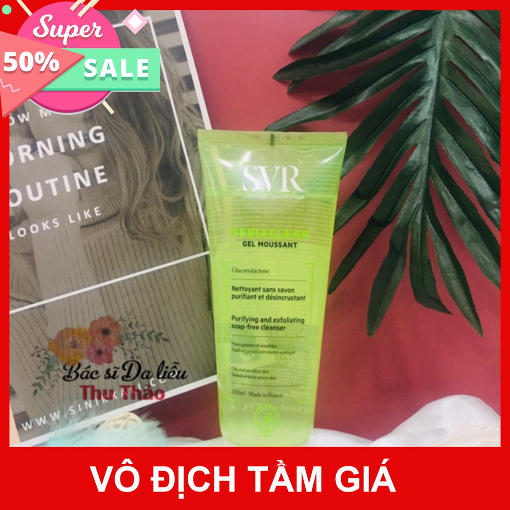 SỮA RỬA MẶT SVR SEBIACLEAR (DA MỤN) - PHYSIOPURE (DA NHẠY CẢM) GEL MOUSSANT 55mL - 200mL | BigBuy360 - bigbuy360.vn