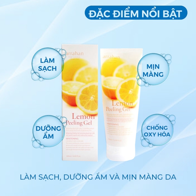 Tẩy Da Chết - Tẩy Tế Bào Da Chết Chiết Xuất Từ Chanh Vàng Arrahan Hàn Quốc 180ml
