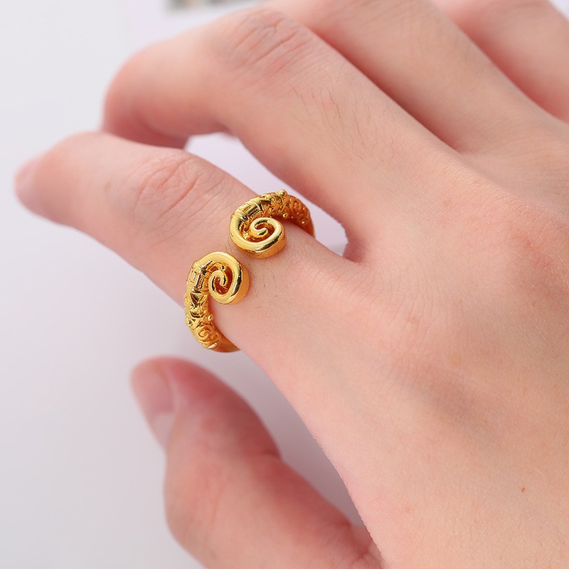 suxin jewelry/Nhẫn Đính Hôn Vàng 24K độc đáo dành cho nam và nữ