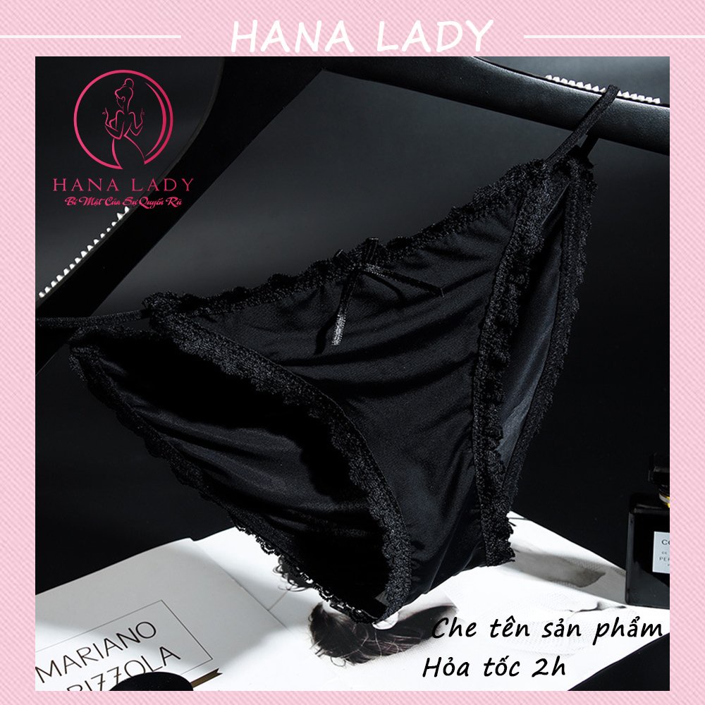 Quần lót quyến rũ - Quần chip dây thun cotton phối ren cao cấp LK097