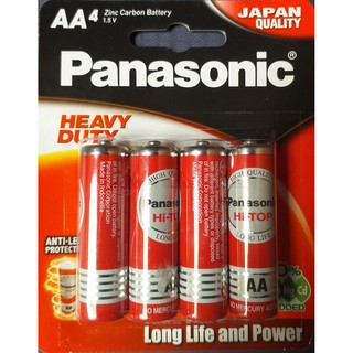 Pin Panasonic R6Dt/4S Pin Aa 1.5V (Vỉ 4Viên) Màu Đỏ - 8000821400
