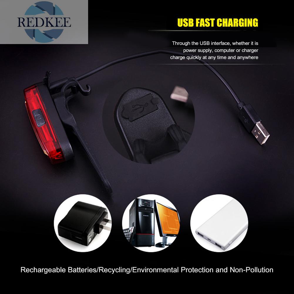 Đèn đuôi xe đạp có cổng sạc USB