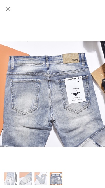 Quần bò nam thời trang rách gối hàng hiệu in chữ cao cấp AHFASHION | BigBuy360 - bigbuy360.vn