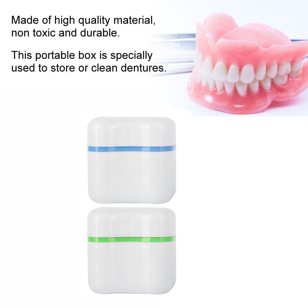 [Hàng mới về] Hộp đựng răng giả có màng lọc khô ráo tiện dụng