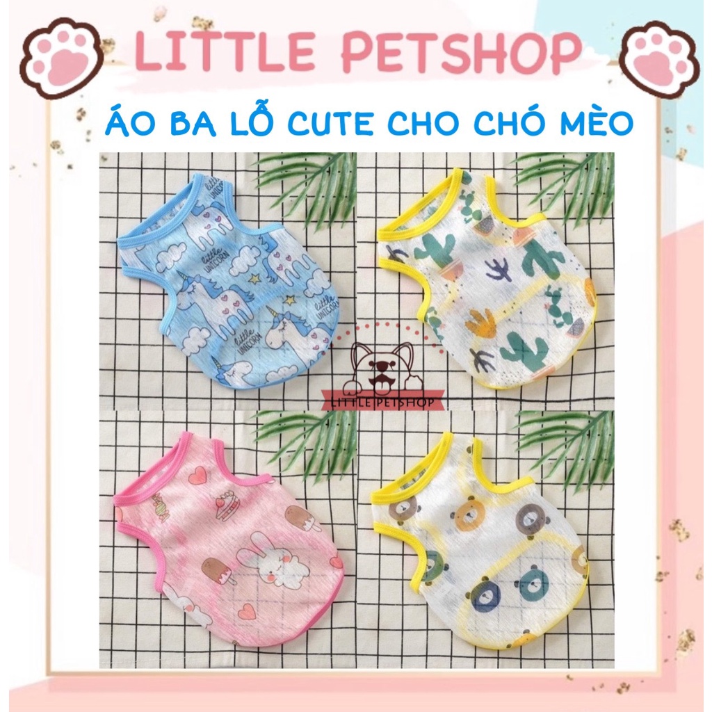 Áo Ba Lỗ Mùa Hè Siêu Cute cho Chó Mèo | LITTLE PETSHOP