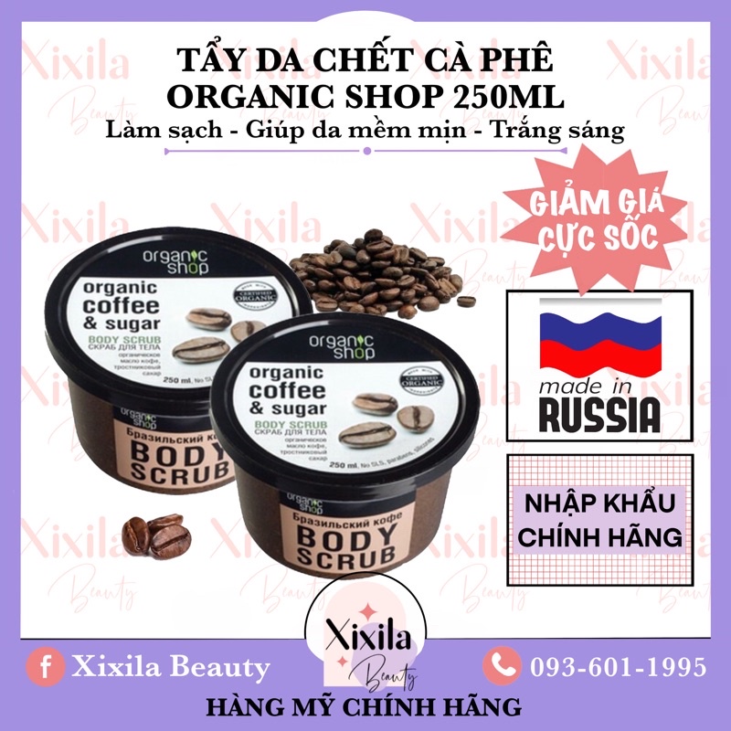 Tẩy da chết Body Organic Shop Coffee &amp; Sugar Body Scrub 250ml