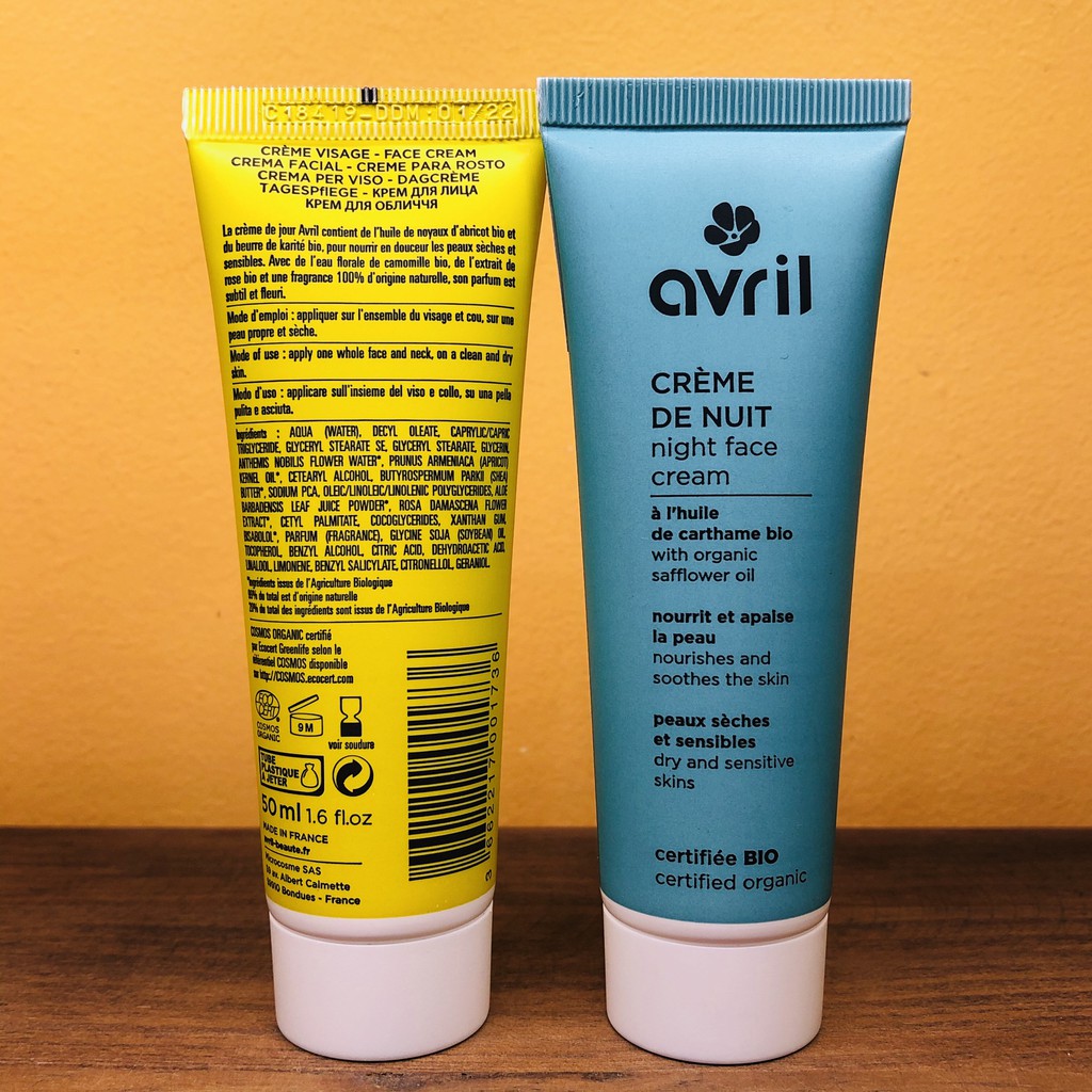 (Organic) Kem dưỡng ngày và đêm hữu cơ dành cho da khô và nhạy cảm Avril 50ml