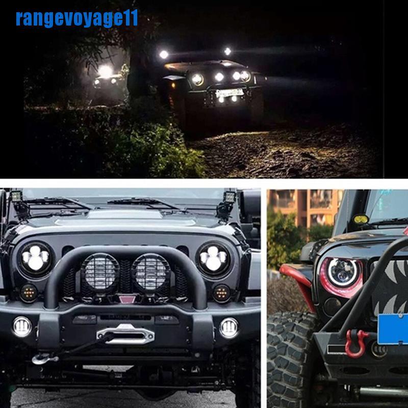 Đèn pha led tròn 7Inch 75W chùm cao/ thấp cho xe mô tô 97-18 JK TJ LJ Wrangle