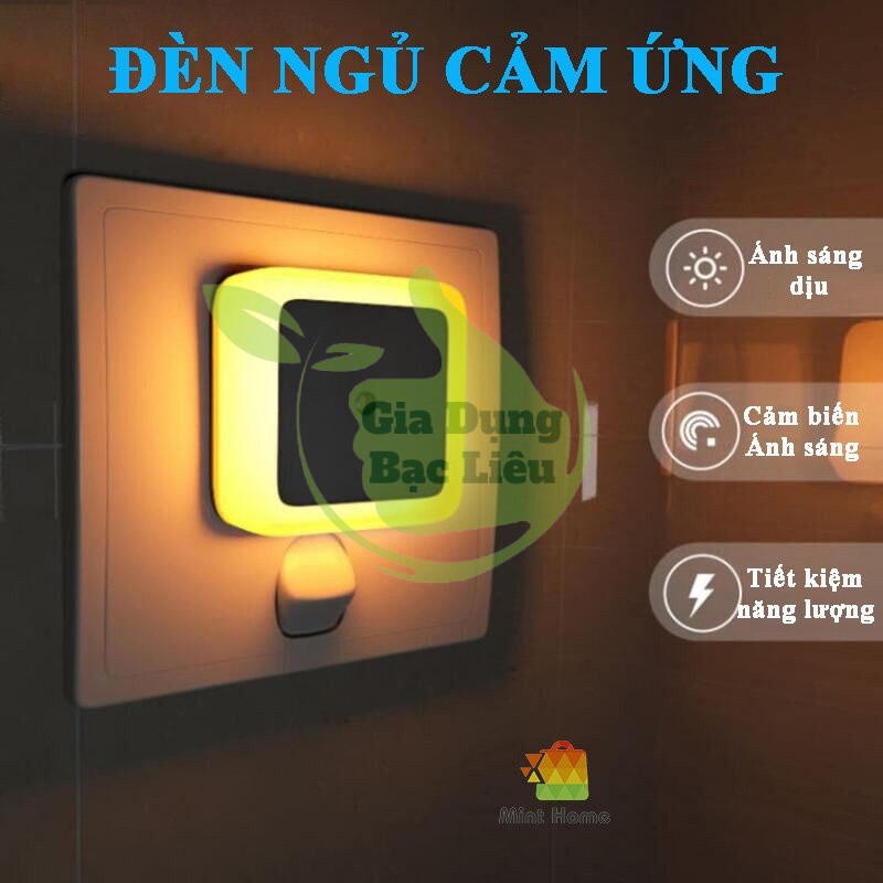 Đèn ngủ led cảm ứng cảm biến tự động tắt mở ánh sáng khi trời tối không dây, gắn cầu thang, treo tường nhà bếp phòng tắm