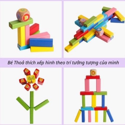 Đồ chơi thông minh cho trẻ em, bộ rút gỗ màu, xếp hình bằng gỗ loại lớn, đẹp cho bé trai, con gái 2 3 4 5 6 7 8 9 tuổi