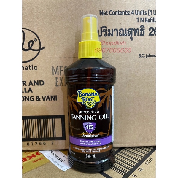 Dầu tắm nắng Banana Boat SPF15  - Hàng chính hãng DKSH