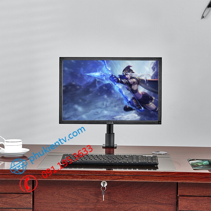 Giá Treo Màn Hình 17 - 32 Inch - Arm Monitor - Xoay 360 độ - Chân Đứng - Tay 23 cm Model HW-701 / XL03 [ Rẻ Hơn NB F80 ]